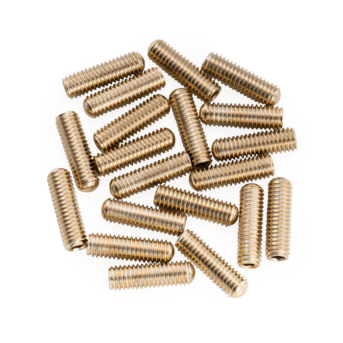 Musiclily Ultra Metrisch M3x10mm Edelstahl Sattel-Höhenverstellschrauben Ovaler Kopf für importierte E-Gitarre Bass Brücke, Set mit 20