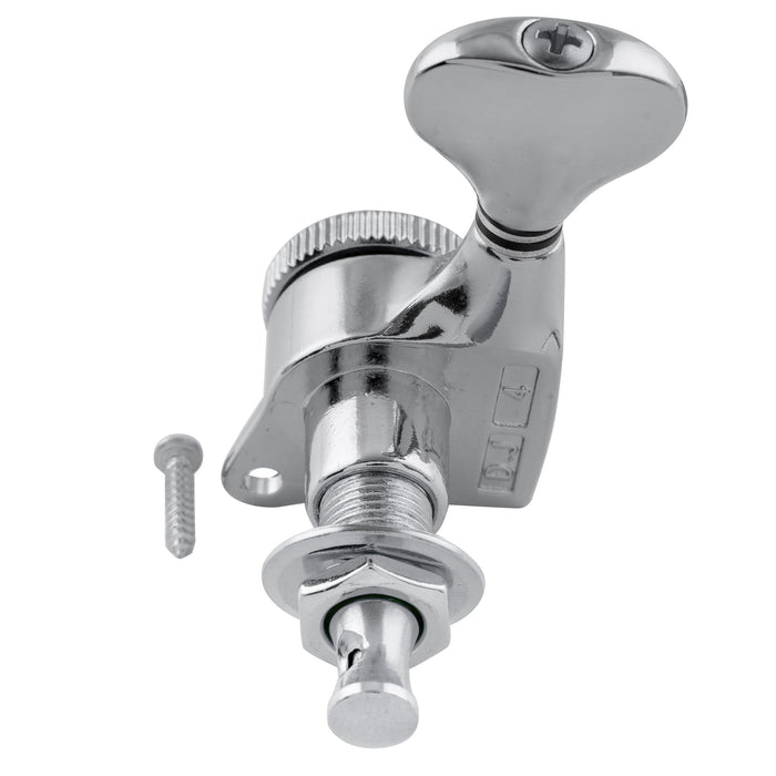 Clavijeros de Guitarra Musiclily Pro R18T 6-en-línea Relación 18:1 Totalmente Sellados con Botón Estilo G y Tornillo a 45 Grados para Guitarra Eléctrica Estilo Strat y Tele