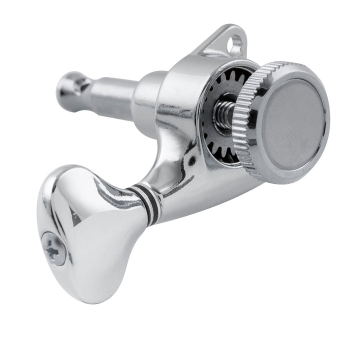 Clavijeros de Guitarra Musiclily Pro R18T 6-en-línea Relación 18:1 Totalmente Sellados con Botón Estilo G y Tornillo a 45 Grados para Guitarra Eléctrica Estilo Strat y Tele