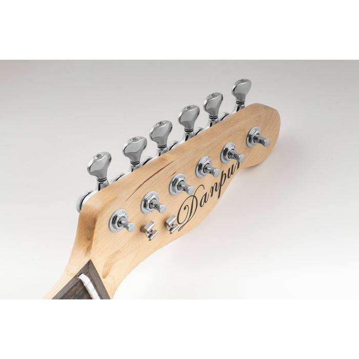 Musiclily Pro R18T Singolo Rapporto 18:1 Testa Macchina Bloccante Sigillata Completamente Lato Basso con Pulsante Stile G per Chitarra Elettrica Stile Strat Tele