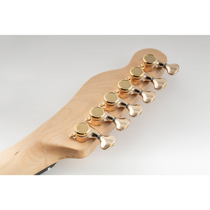 Musiclily Pro R18T Singolo Rapporto 18:1 Testa Macchina Bloccante Sigillata Completamente Lato Basso con Pulsante Stile G per Chitarra Elettrica Stile Strat Tele