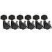 musiclily pro 6 in line 18 1 ratio full sealed locking machine heads tuners tuning pegs keys with hex button 45 degree screw for strat tele style electric guitar mx3343 6p, black