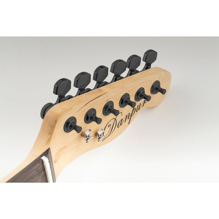 Musiclily Pro Single 18:1 Ratio Full Sealed Locking Machine Head Bass Side Tuner Tuning Peg Key with Hex Button for Strat Tele Style Electric Guitar