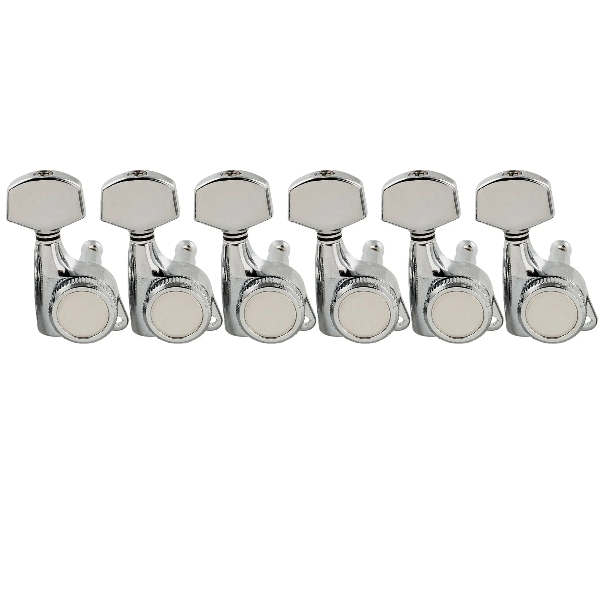 musiclily pro 6 in line 18 1 ratio full sealed locking machine heads tuners tuning pegs keys with hex button 45 degree screw for strat tele style electric guitar mx3343 6p