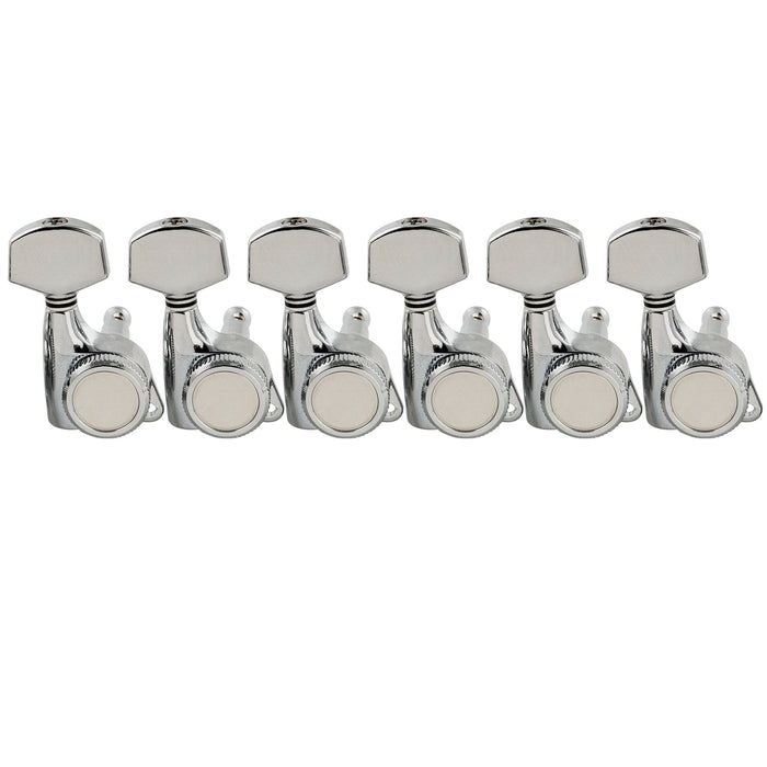 musiclily pro 6 in line 18 1 ratio full sealed locking machine heads tuners tuning pegs keys with hex button 45 degree screw for strat tele style electric guitar mx3343 6p