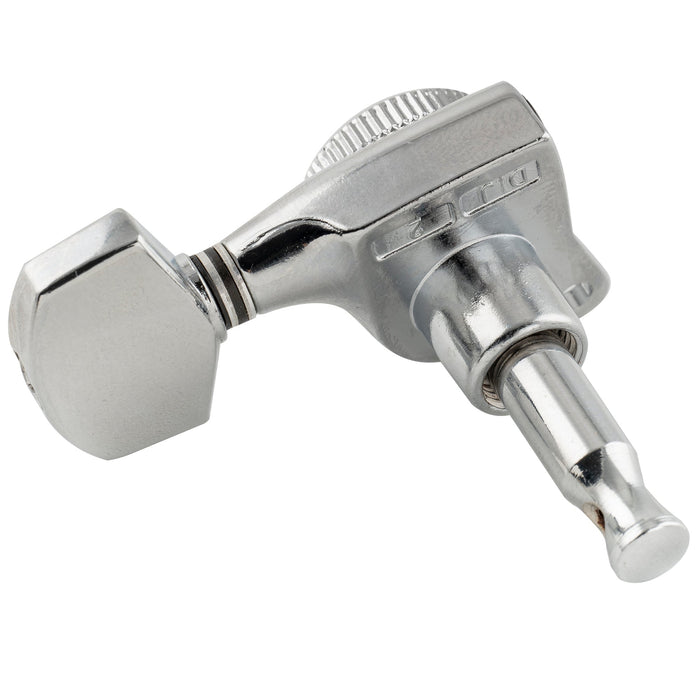 Musiclily Pro R18T Singolo Rapporto 18:1 Testa Macchina Bloccante Sigillata Completamente Lato Basso con Pulsante Esagonale per Chitarra Elettrica Stile Strat Tele