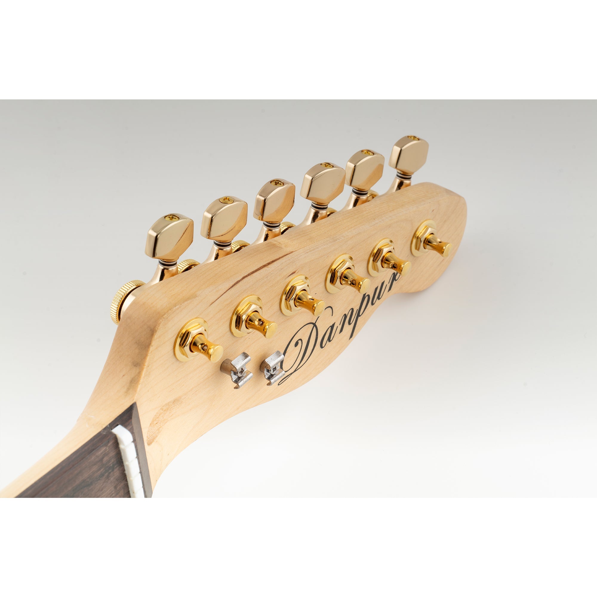 Musiclily Pro R18T-03 6-en-ligne Rapport 18:1 Mécaniques de Tuning à Verrouillage Complètement Étanches Clés avec Bouton Hexagonal Vis à 45° pour Strat Tele Style Guitare Électrique