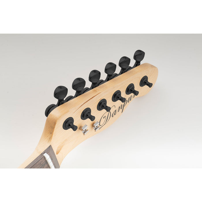 Musiclily Pro R18T Single 18:1 Ratio Full Sealed Locking Machine Head Bass Side Tuner Tuning Peg Key with Vintage Oval Button for Strat Tele Style Electric Guitar