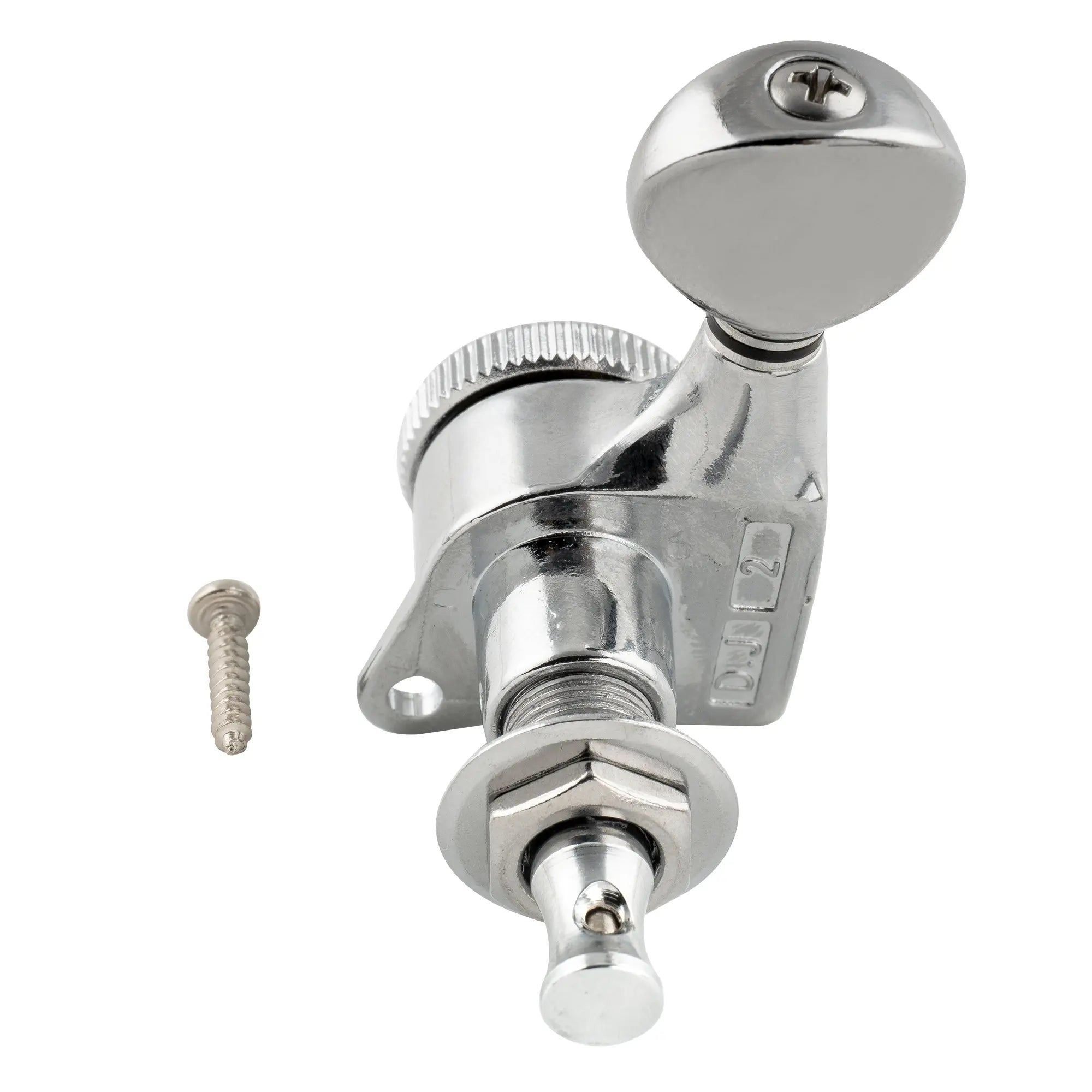 detail of musiclily pro 6 in line 18 1 ratio full sealed locking machine heads tuners tuning pegs keys with vintage oval button 45 degree screw for strat tele style electric guitar mx3345 6p