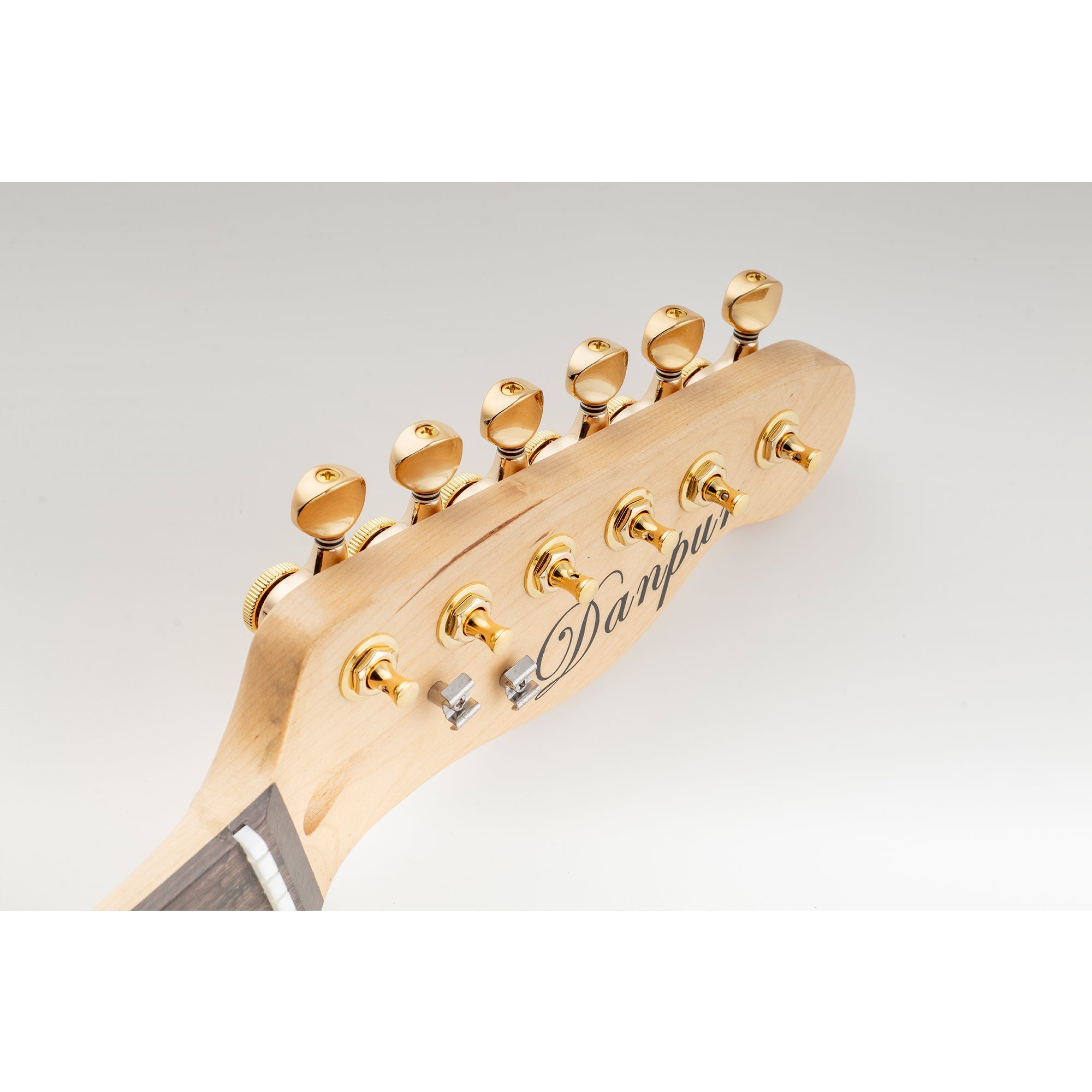 Musiclily Pro R18T-04 6-en-ligne Rapport 18:1 Mécaniques de Tuning à Verrouillage Complètement Étanches Clés avec Bouton Ovale Vintage Vis à 45° pour Strat Tele Style Guitare Électrique