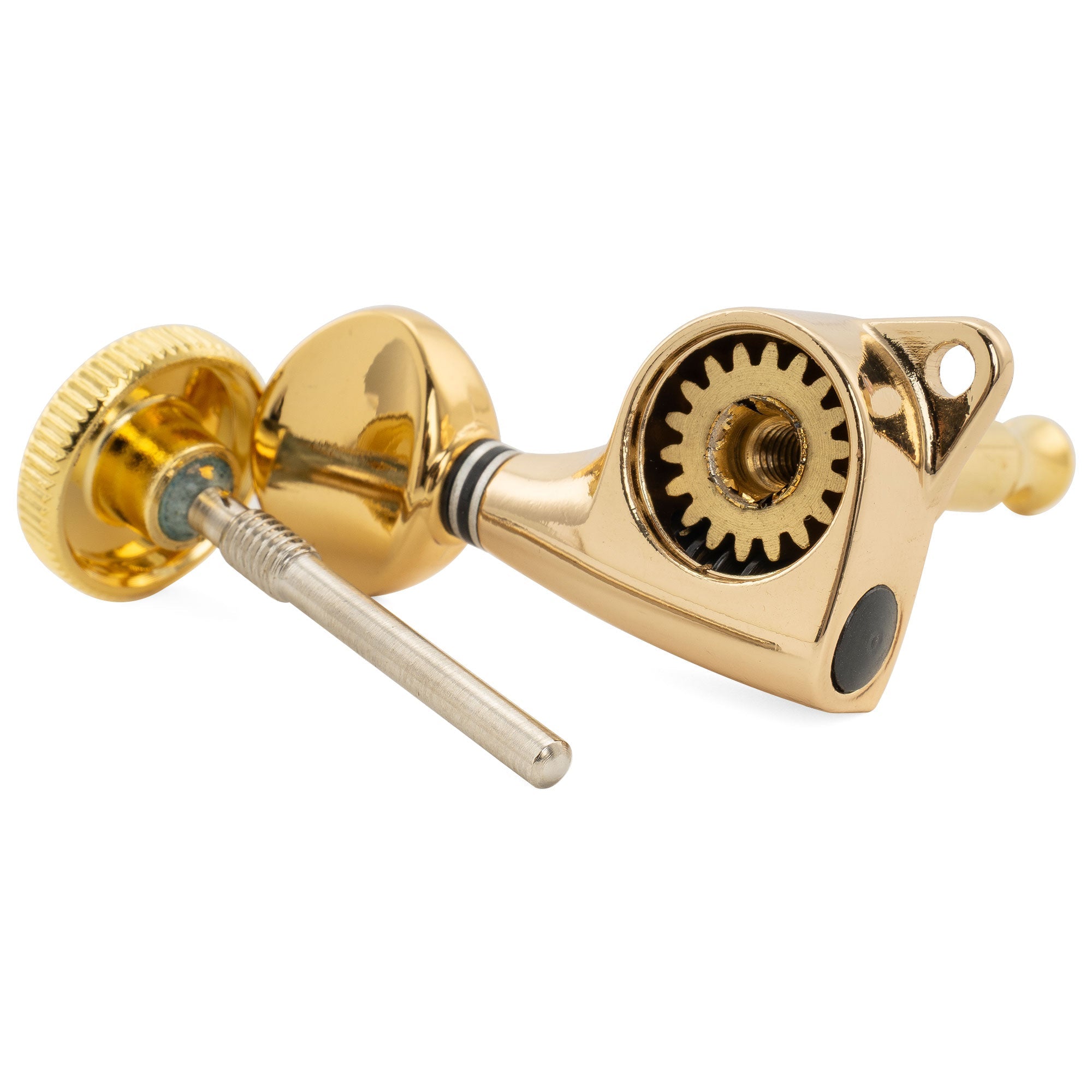 Musiclily Pro R18T-04 6-en-ligne Rapport 18:1 Mécaniques de Tuning à Verrouillage Complètement Étanches Clés avec Bouton Ovale Vintage Vis à 45° pour Strat Tele Style Guitare Électrique