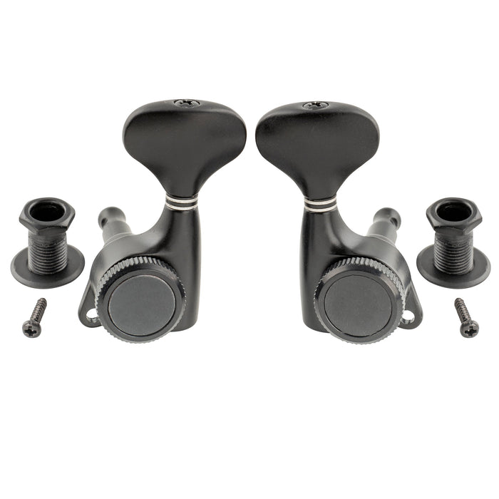 Musiclily Pro 3R3L 18:1 Proporção de Trava Total Máquinas de Ajuste de Cordas Afinadores de Trastes Teclas com Botão em Estilo Y Parafuso de 45 Graus para Violão Acústico e Elétrico