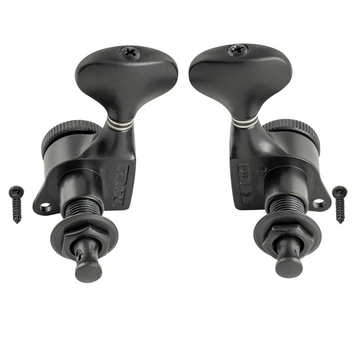 Musiclily Pro 3R3L 18:1 Proporção de Trava Total Máquinas de Ajuste de Cordas Afinadores de Trastes Teclas com Botão em Estilo Y Parafuso de 45 Graus para Violão Acústico e Elétrico