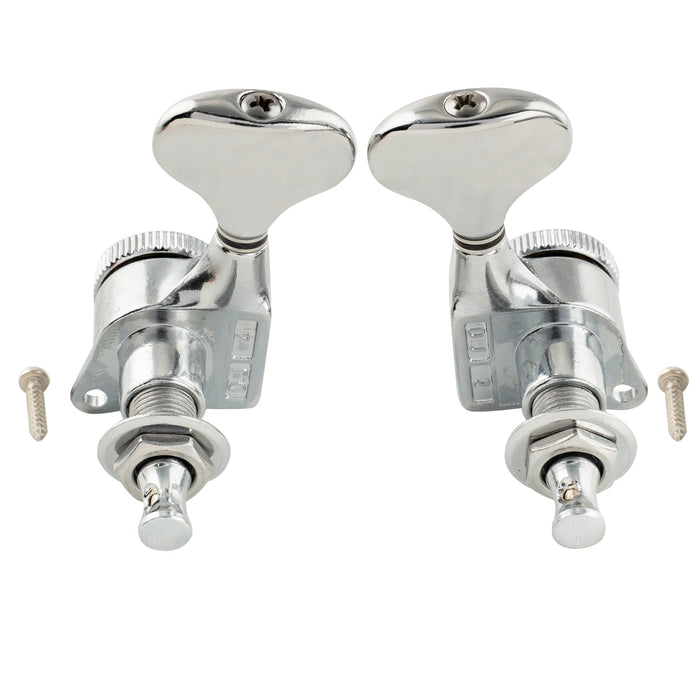 Musiclily Pro 3R3L 18:1 Proporção de Trava Total Máquinas de Ajuste de Cordas Afinadores de Trastes Teclas com Botão em Estilo Y Parafuso de 45 Graus para Violão Acústico e Elétrico