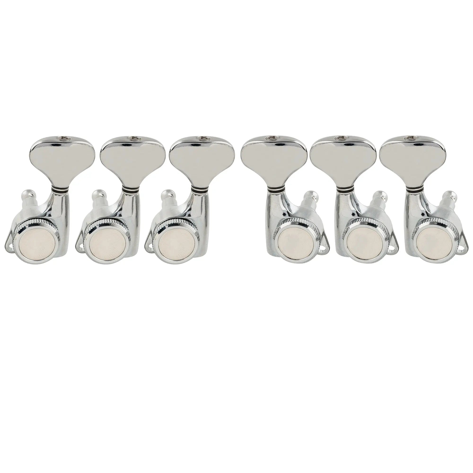 musiclily pro 3r3l 18 1 ratio full sealed locking machine heads tuners tuning pegs keys with y style button 45 degree screw for acoustic electric guitar mx3346 3mx3347 3p, chrome