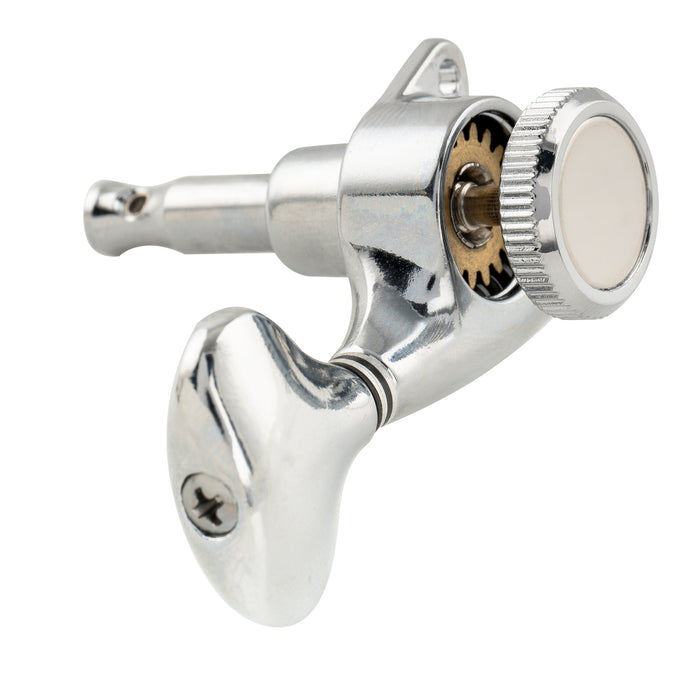 Musiclily Pro 3R3L 18:1 Proporção de Trava Total Máquinas de Ajuste de Cordas Afinadores de Trastes Teclas com Botão em Estilo Y Parafuso de 45 Graus para Violão Acústico e Elétrico