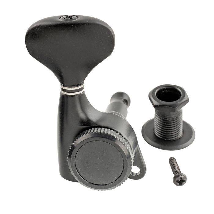 Musiclily Pro Single 18:1 Ratio Full Sealed Locking Machine Head Bass Side Tuner Tuning Peg Key with Y-Style Button for Acoustic Electric Guitar