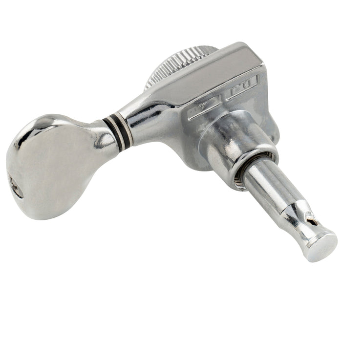 Musiclily Pro R18T Singolo Rapporto 18:1 Testa Macchina Bloccante Sigillata Completamente Lato Basso con Pulsante Stile Y per Chitarra Elettrica Acustica