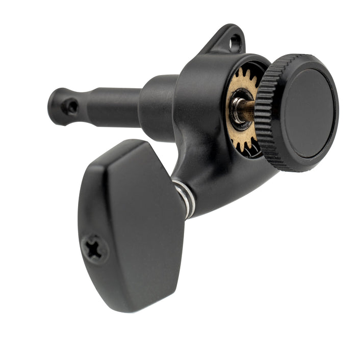 Chevilles de tête d'accordage Musiclily Pro R18T 3R3L, rapport 18:1, mécaniques verrouillables scellées complètes avec gros bouton hexagonal et vis à 45 degrés pour guitare acoustique/électrique