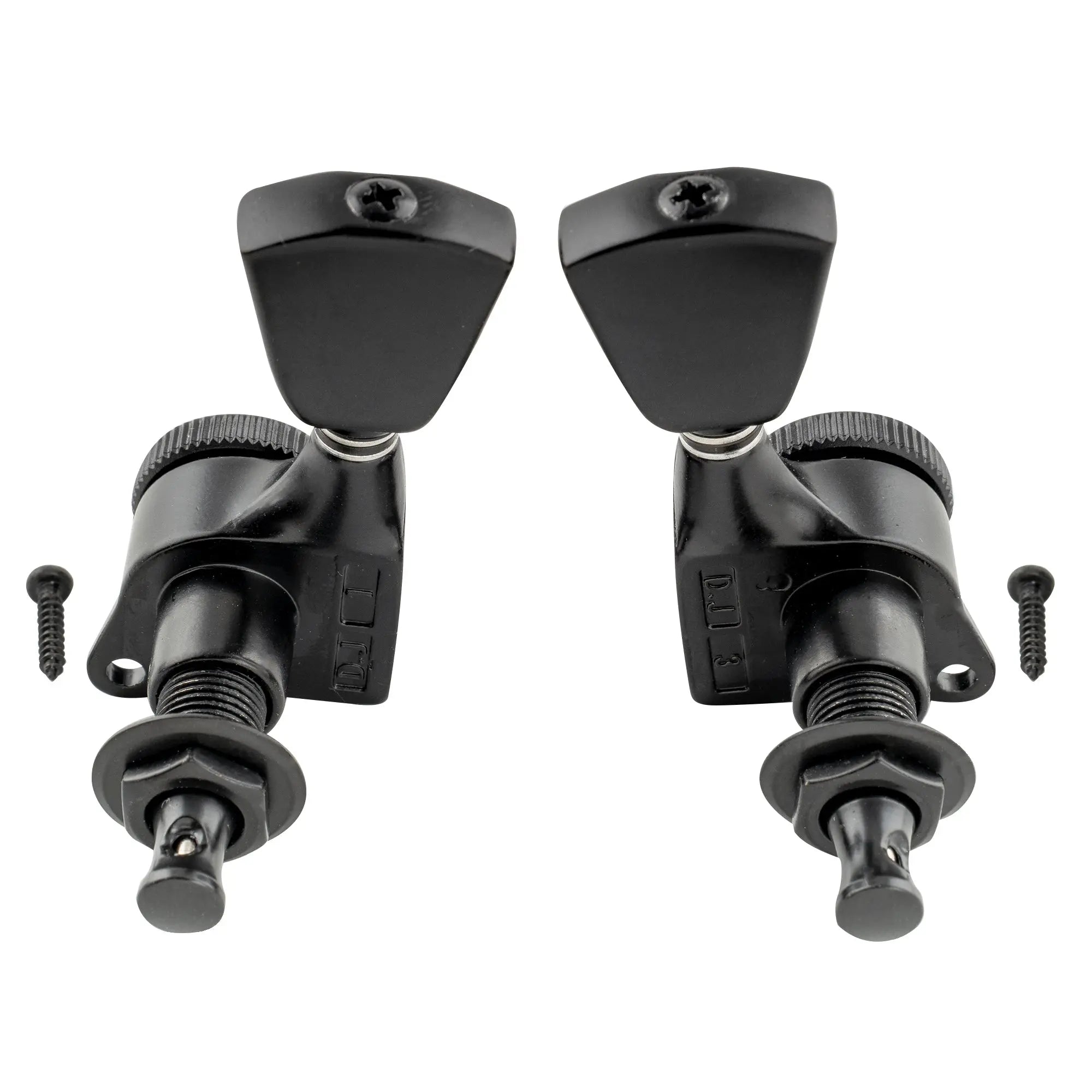 detail of musiclily pro 3r3l 18 1 ratio full sealed locking machine heads tuners tuning pegs keys with keystone button 45 degree screw for acoustic electric guitar mx3350 3mx3351 3p