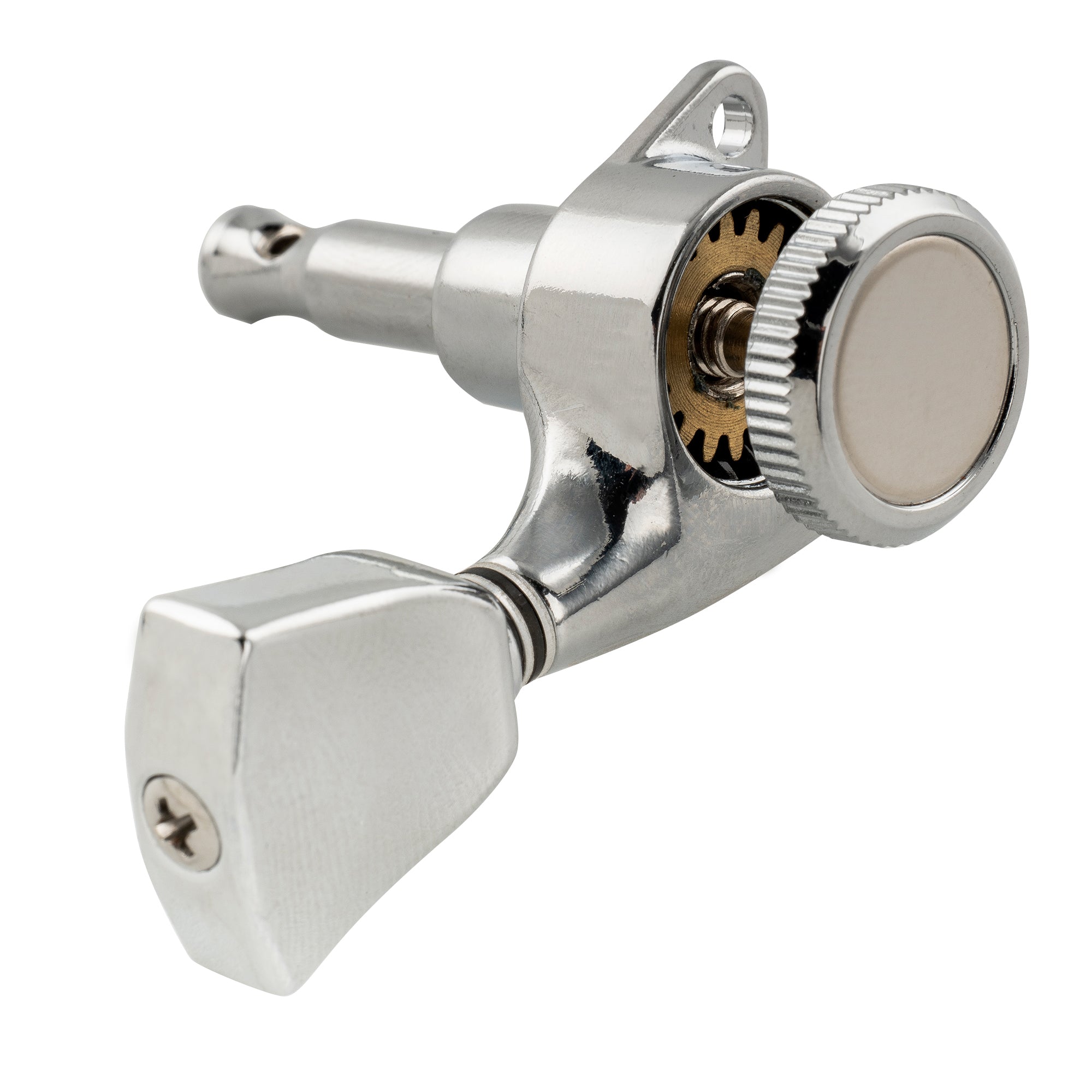 Musiclily Pro R18T-07 3R3L Rapport 18:1 Têtes de machine entièrement scellées avec verrouillage, clés de réglage, bouton en forme de clé en forme de clé, vis à 45 degrés pour guitare acoustique électrique