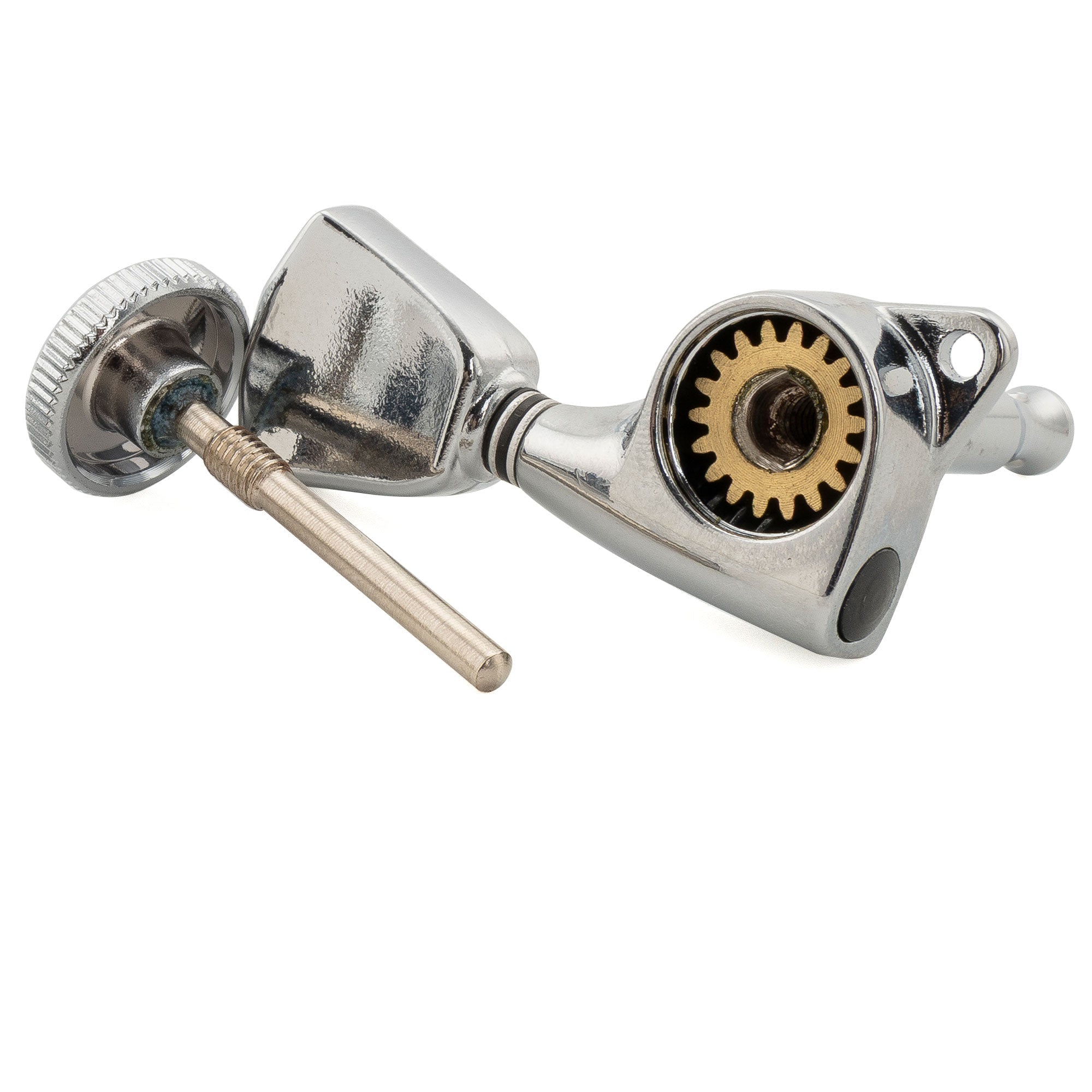 Musiclily Pro R18T-07 3R3L Rapport 18:1 Têtes de machine entièrement scellées avec verrouillage, clés de réglage, bouton en forme de clé en forme de clé, vis à 45 degrés pour guitare acoustique électrique
