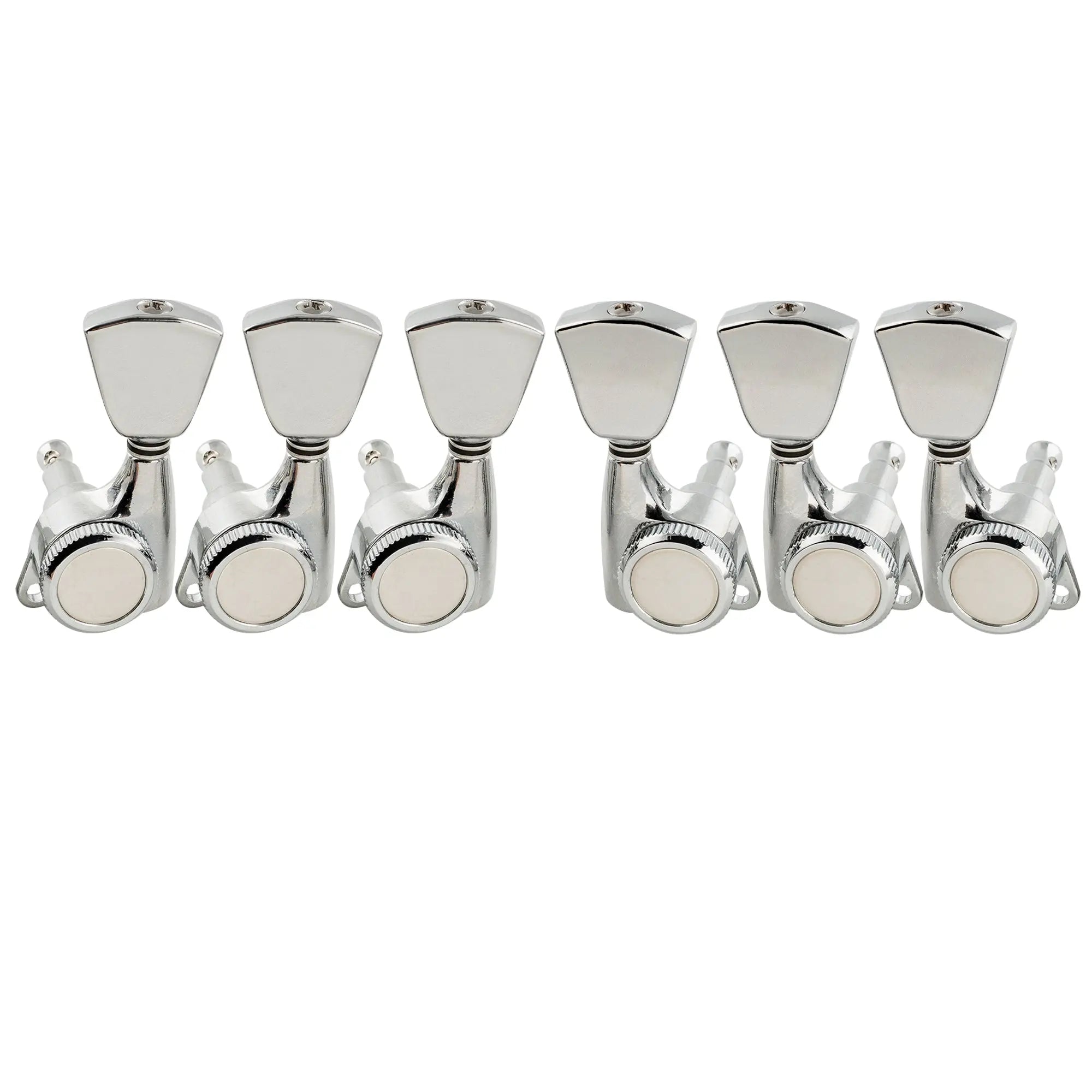 musiclily pro 3r3l 18 1 ratio full sealed locking machine heads tuners tuning pegs keys with keystone button 45 degree screw for acoustic electric guitar mx3350 3mx3351 3p, chrome