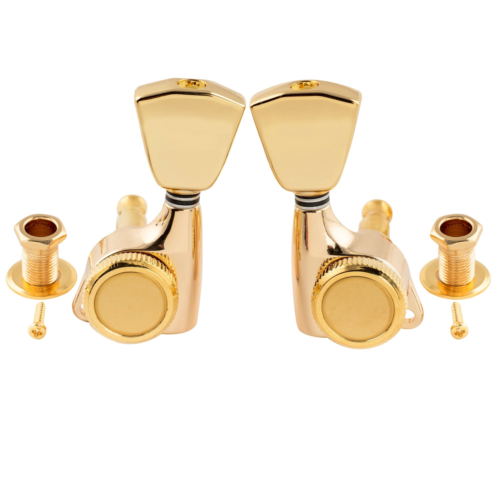 Musiclily Pro R18T-07 3R3L Rapport 18:1 Têtes de machine entièrement scellées avec verrouillage, clés de réglage, bouton en forme de clé en forme de clé, vis à 45 degrés pour guitare acoustique électrique