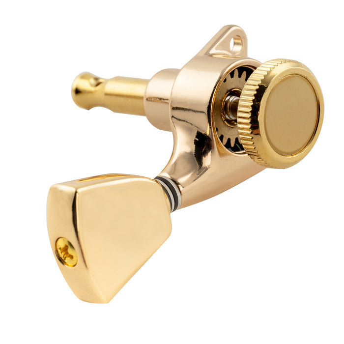 Clavijeros Musiclily Pro R18T 3R3L Relación 18:1 Totalmente Sellados con Botón en Forma de Llave y Tornillo a 45 Grados para Guitarra Acústica y Eléctrica