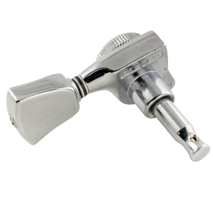 Musiclily Pro R18T Singolo Rapporto 18:1 Testa Macchina Bloccante Sigillata Completamente Lato Basso con Pulsante a Chiave per Chitarra Elettrica Acustica