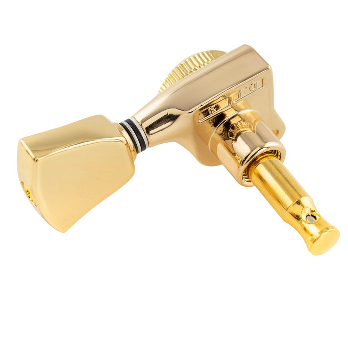 Musiclily Pro R18T Singolo Rapporto 18:1 Testa Macchina Bloccante Sigillata Completamente Lato Basso con Pulsante a Chiave per Chitarra Elettrica Acustica