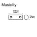 Dimensions of musiclily ultra full solid titanium alloy barrel saddles for fender american vintage tele style electric guitar mx3356 3p