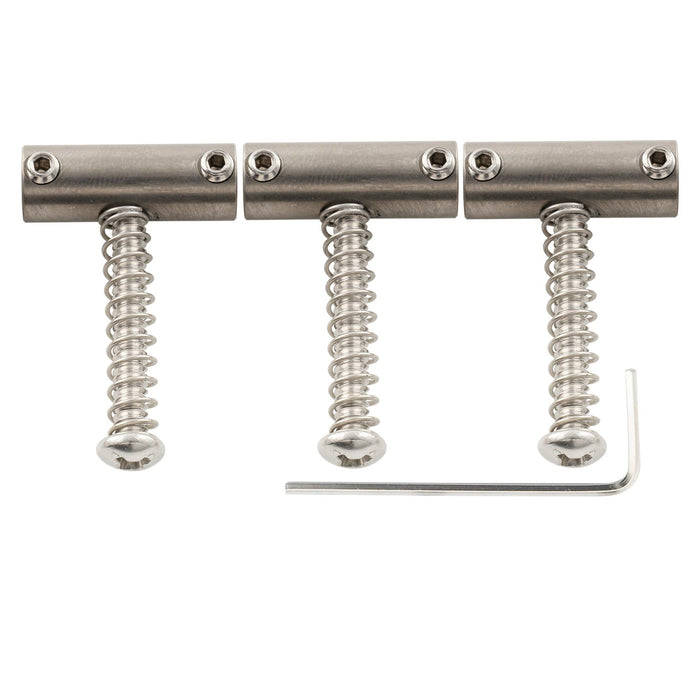 musiclily ultra full solid titanium alloy barrel saddles for fender american vintage tele style electric guitar mx3356 3p