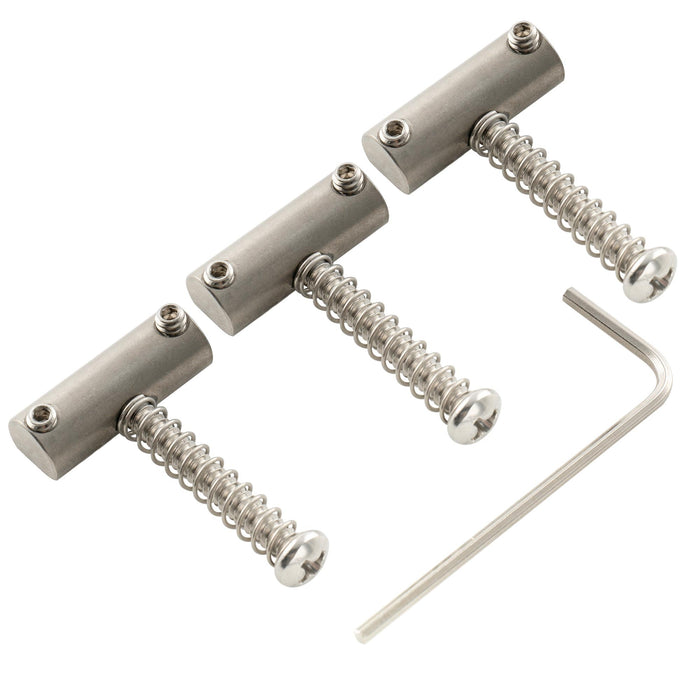 Part of musiclily ultra full solid titanium alloy barrel saddles for fender american vintage tele style electric guitar mx3356 3p