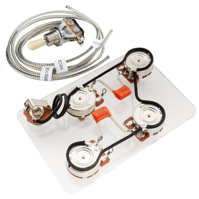 Musiclily Pro LP STD Vintage 50s Pre-wired Wring Harness Kit Upgrade for Epiphone LP Style Electric Guitar Switch Musiclily Pro