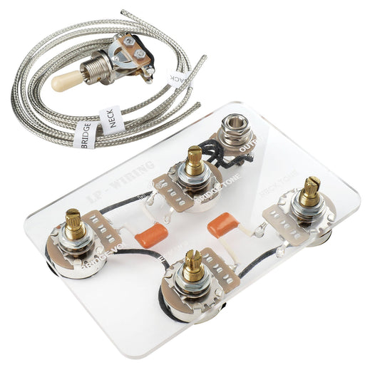 musiclily pro lp std vintage 50s pre wired wring harness kit upgrade for epiphone lp style electric guitar nickel switch mx3364nk