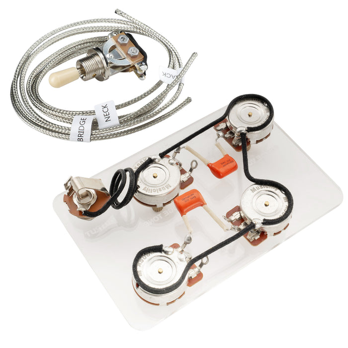 Musiclily Pro LP STD Modern 60s Pre-wired Wring Harness Kit Upgrade for Epiphone LP Style Electric Guitar Switch