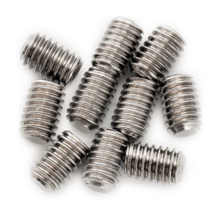 Musiclily Pro Metric M4x6mm Stainless Steel Hex Socket Set Screws Flat Point for Electric Guitar Bass Control Knobs (Set of 10)