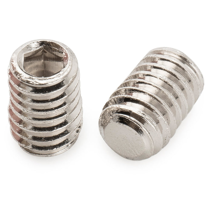 Musiclily Pro Metric M4x6mm Stainless Steel Hex Socket Set Screws Flat Point for Electric Guitar Bass Control Knobs (Set of 10)