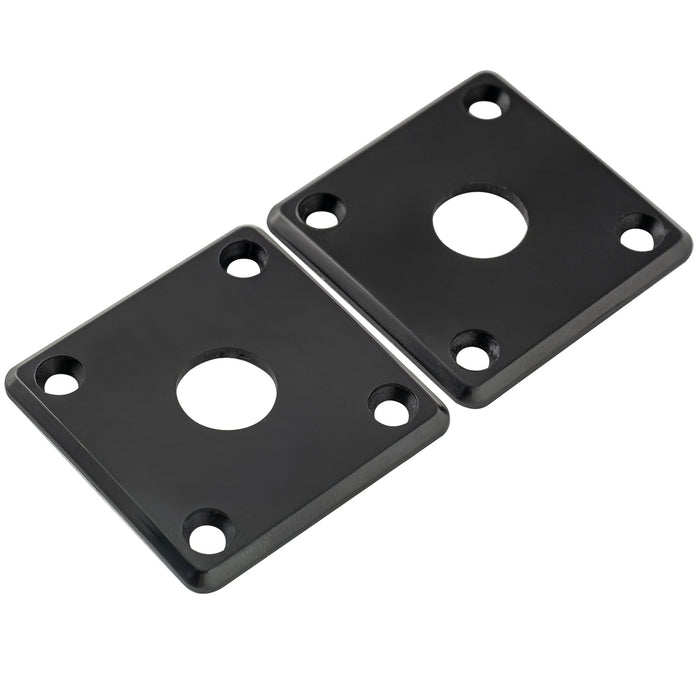 Plaques jack carrées Musiclily Pro en plastique incurvé, trou de 10 mm, pour guitare électrique Epiphone LP SG, lot de 2