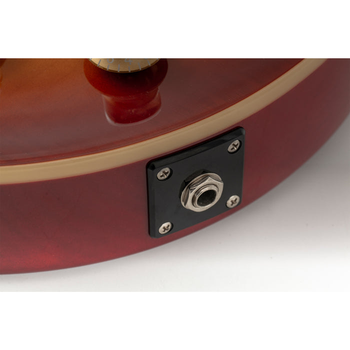 Musiclily Pro Plastic Curved Jack Plate Square Jackplates 10mm Hole for Epiphone LP SG Style Electric Guitar