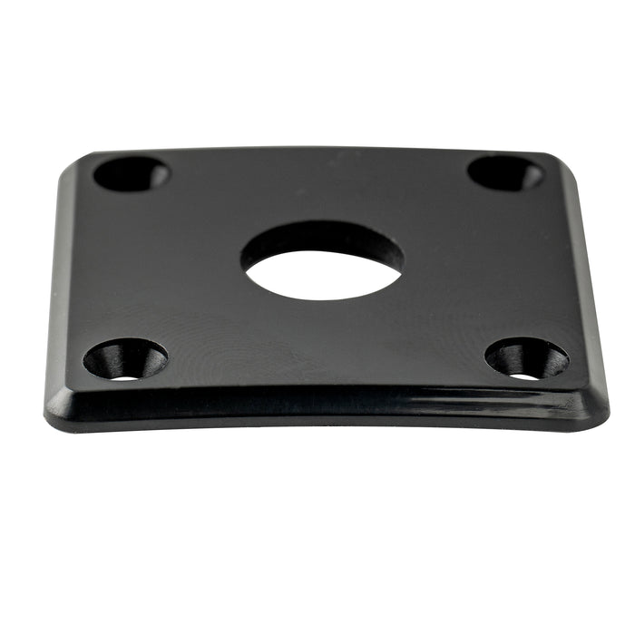 Musiclily Pro Plastic Curved Jack Plate Square Jackplates 10mm Hole for Epiphone LP SG Style Electric Guitar