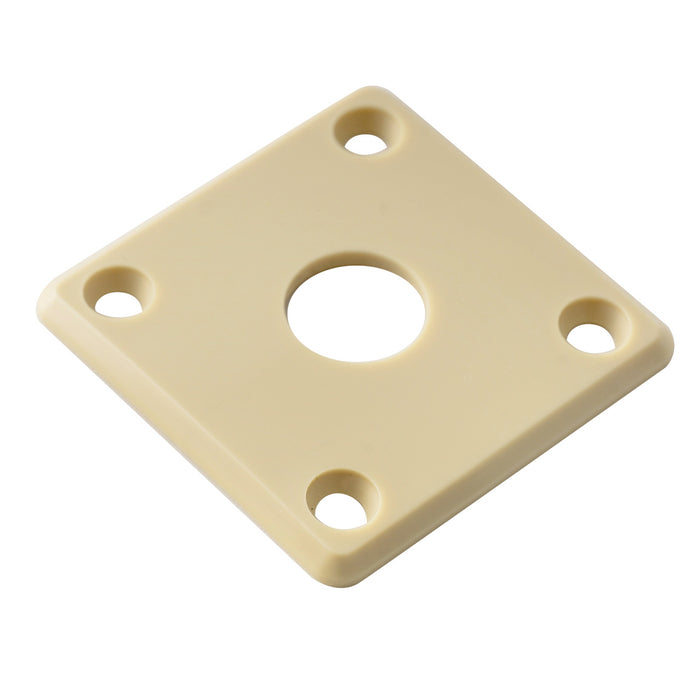 Musiclily Pro Plastic Curved Jack Plate Square Jackplates 10mm Hole for Epiphone LP SG Style Electric Guitar