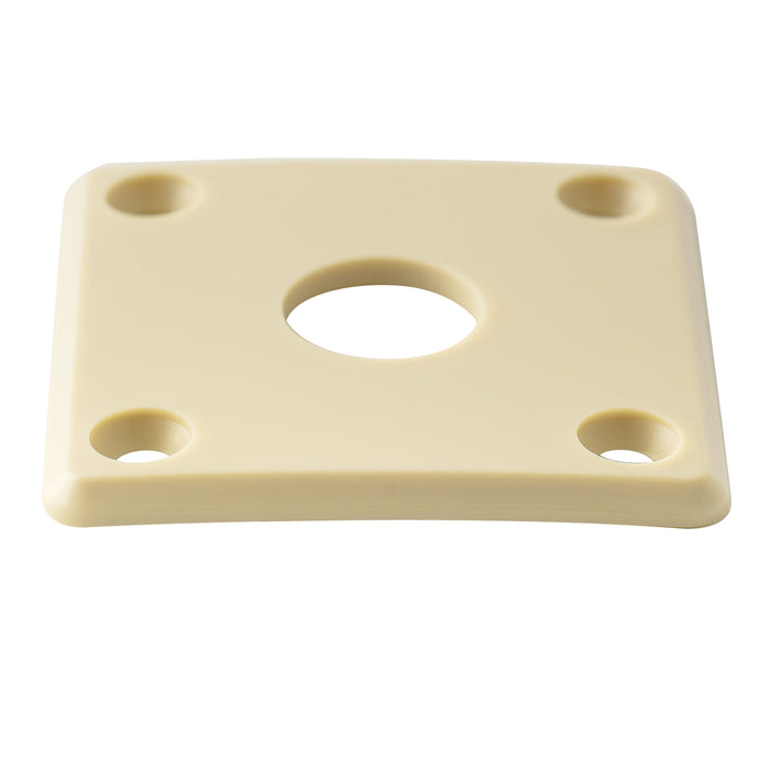 Musiclily Pro Plastic Curved Jack Plate Square Jackplates 10mm Hole for Epiphone LP SG Style Electric Guitar
