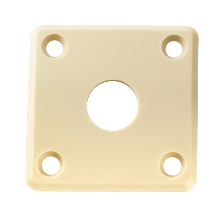 Musiclily Pro Plastic Curved Jack Plate Square Jackplates 10mm Hole for Epiphone LP SG Style Electric Guitar