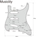 Dimensions of musiclily ultra 8 holes anodized aluminum st sss pickguard for china made squier classic vibe sq cv 50s reissue vintage strat style electric guitar
