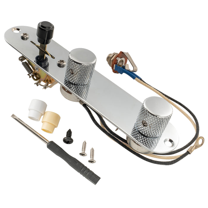 Musiclily Pro Pickguard Telecaster standard pré-câblé et plaque de contrôle chargée avec micros Artec Alnico 5 aimant pour guitare électrique de style TL