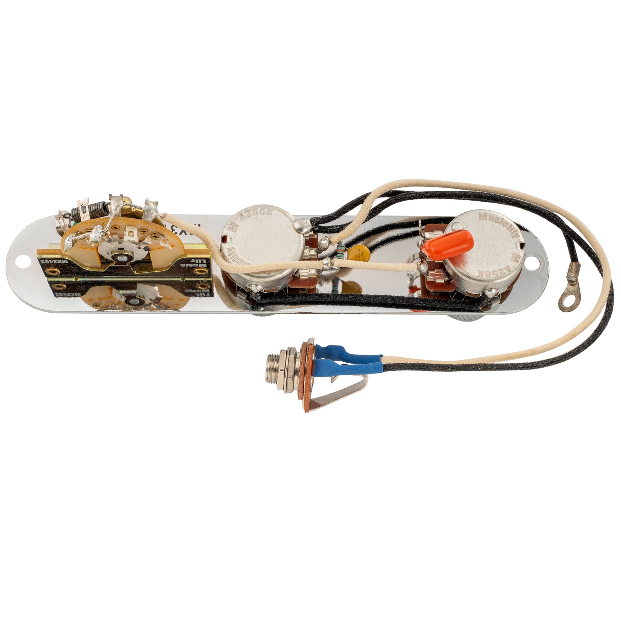 Musiclily Pro Pre-wired Standard Tele Pickguard and Loaded Control Plate with Artec Pickups Alnico 5 Magnet for TL Style Electric Guitar Musiclily Pro