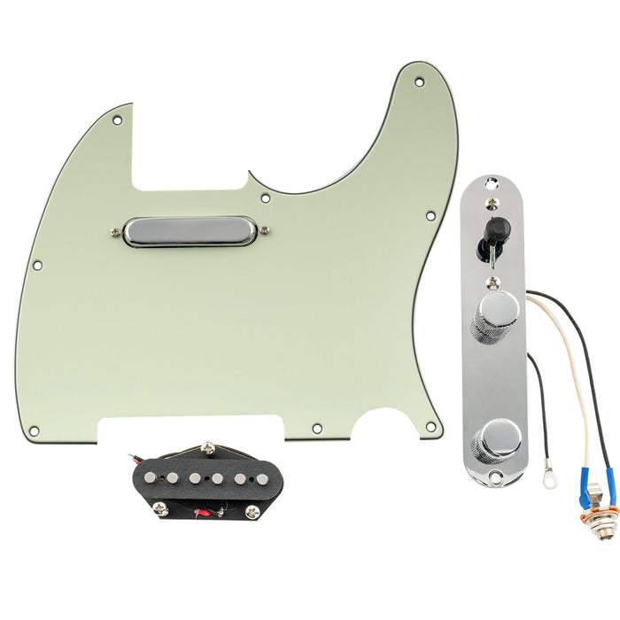 Musiclily Pro Protetor de Palheta e Placa de Controle Carregados Pré-fio Padrão Tele com Captadores Artec Ímã Alnico 5 para Guitarra Elétrica Estilo TL