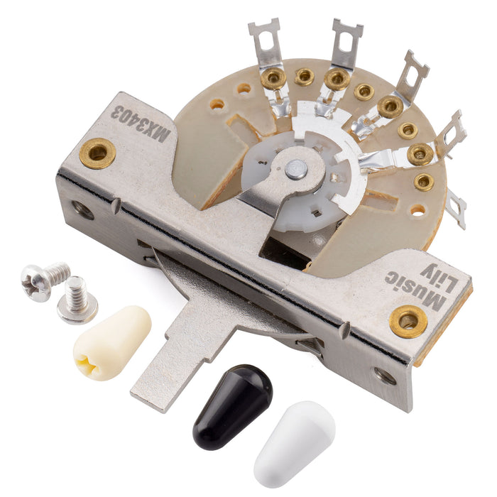 Sélecteur de micros Musiclily Ultra 5 positions, interrupteur à lame, levier pour guitare électrique de style Strat